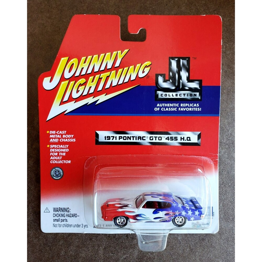 Johnny Lightning J/L COLLECTION  1971 PONTIAC GTO 455 H.Q. Red White & Blue 1:64